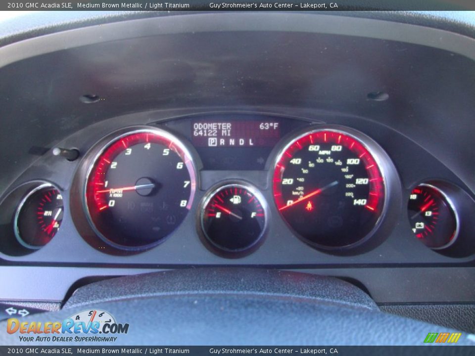 2010 GMC Acadia SLE Medium Brown Metallic / Light Titanium Photo #12