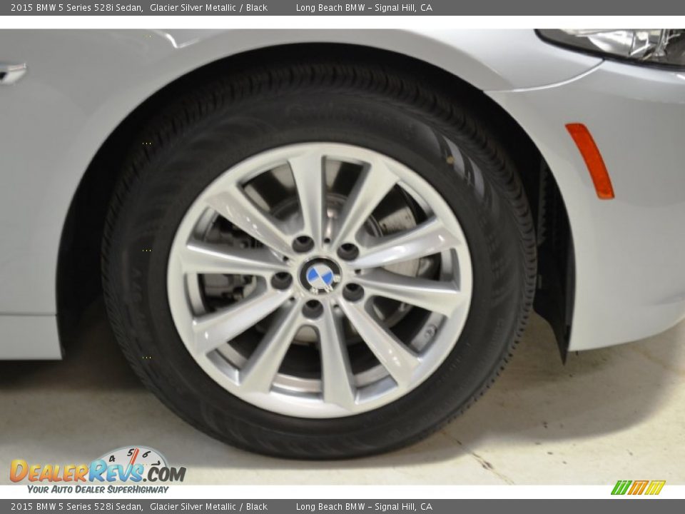 2015 BMW 5 Series 528i Sedan Glacier Silver Metallic / Black Photo #3