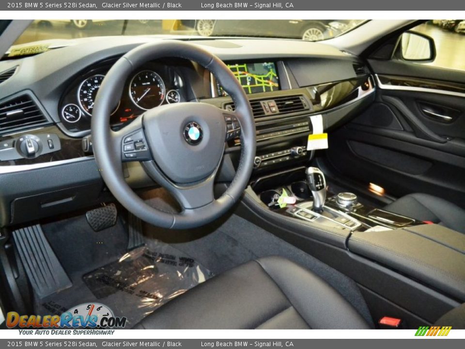 2015 BMW 5 Series 528i Sedan Glacier Silver Metallic / Black Photo #6