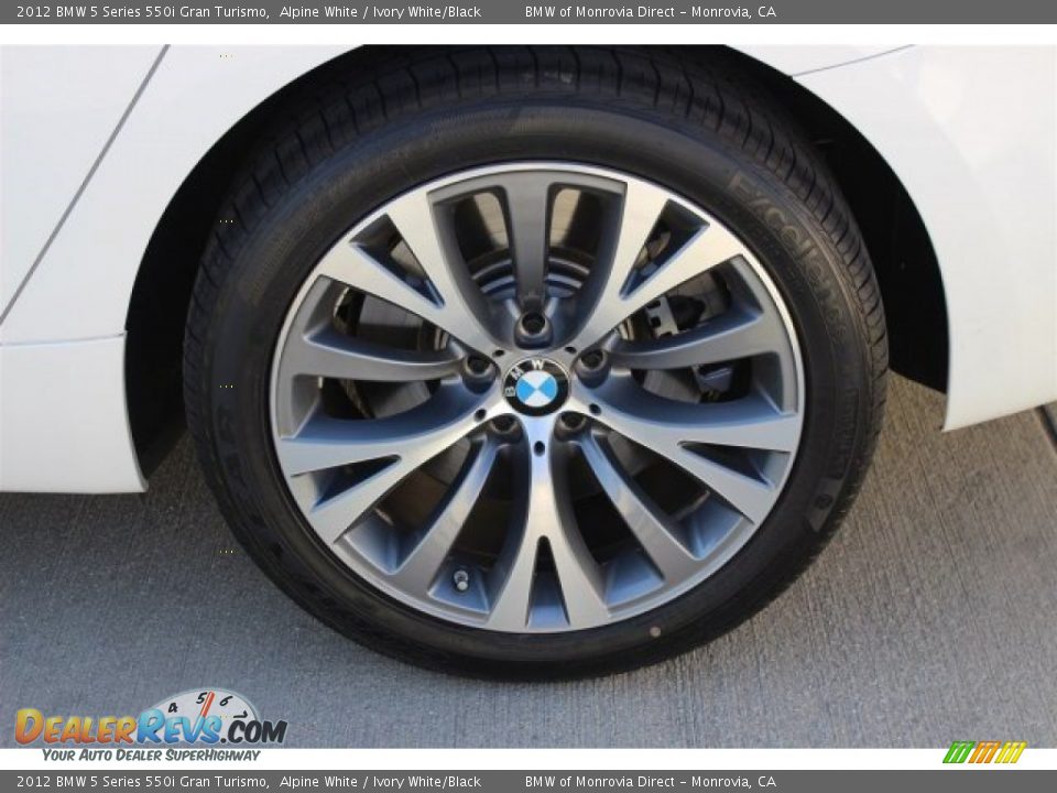 2012 BMW 5 Series 550i Gran Turismo Alpine White / Ivory White/Black Photo #20