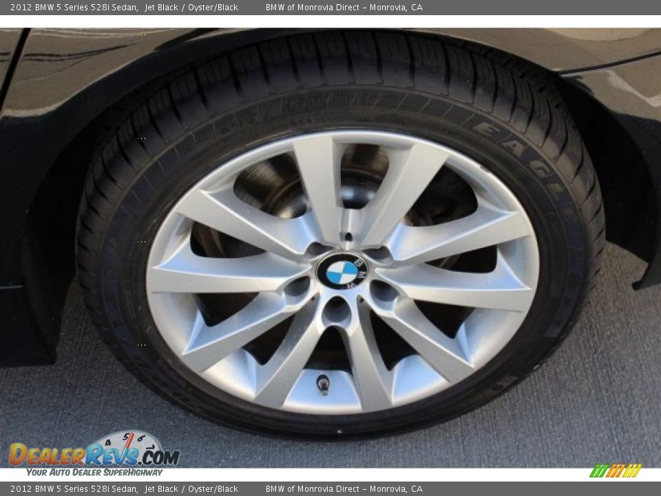 2012 BMW 5 Series 528i Sedan Jet Black / Oyster/Black Photo #20