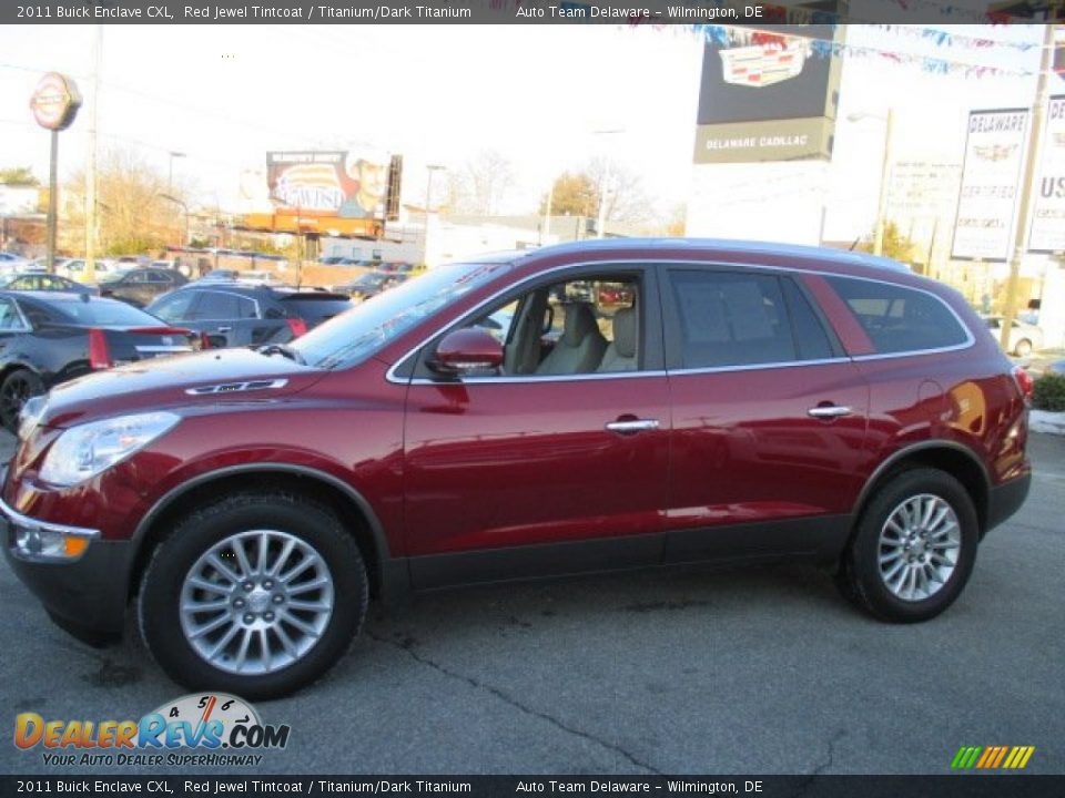 2011 Buick Enclave CXL Red Jewel Tintcoat / Titanium/Dark Titanium Photo #3
