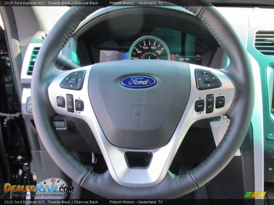 2015 Ford Explorer XLT Tuxedo Black / Charcoal Black Photo #31