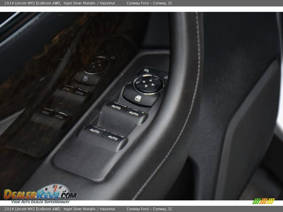 2014 Lincoln MKS EcoBoost AWD Ingot Silver Metallic / Hazelnut Photo #19