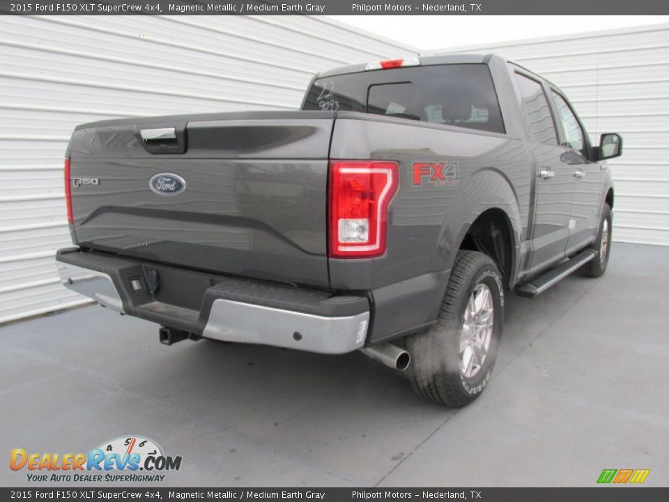 2015 Ford F150 XLT SuperCrew 4x4 Magnetic Metallic / Medium Earth Gray Photo #4