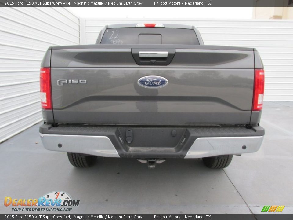 2015 Ford F150 XLT SuperCrew 4x4 Magnetic Metallic / Medium Earth Gray Photo #5