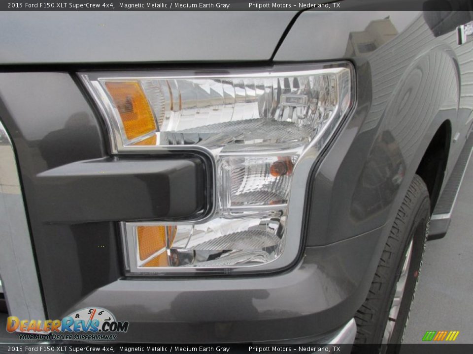 2015 Ford F150 XLT SuperCrew 4x4 Magnetic Metallic / Medium Earth Gray Photo #9