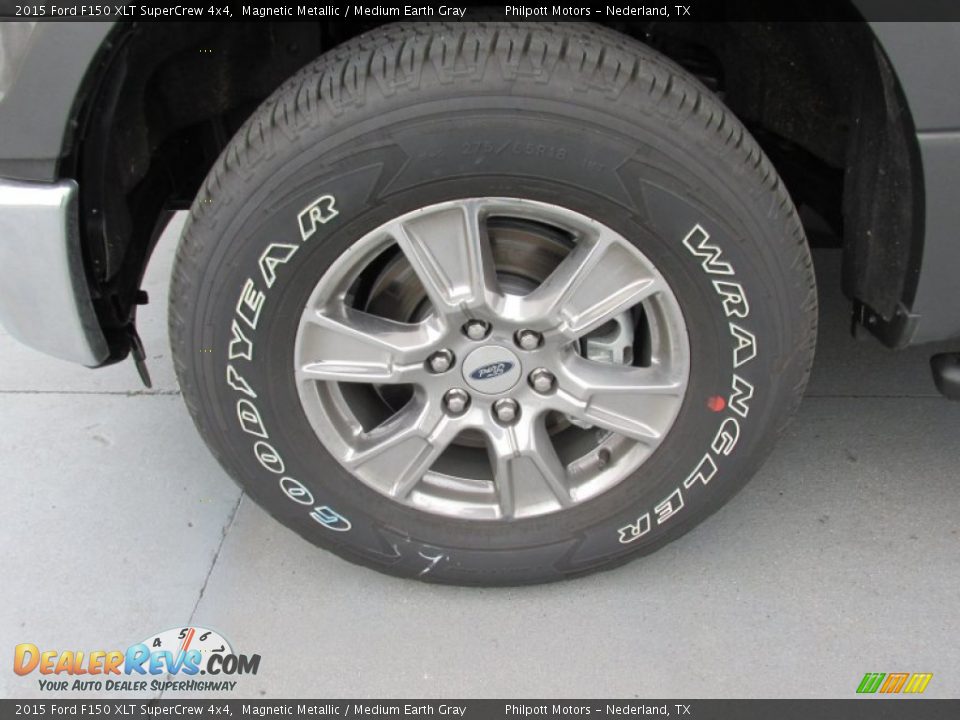 2015 Ford F150 XLT SuperCrew 4x4 Magnetic Metallic / Medium Earth Gray Photo #11