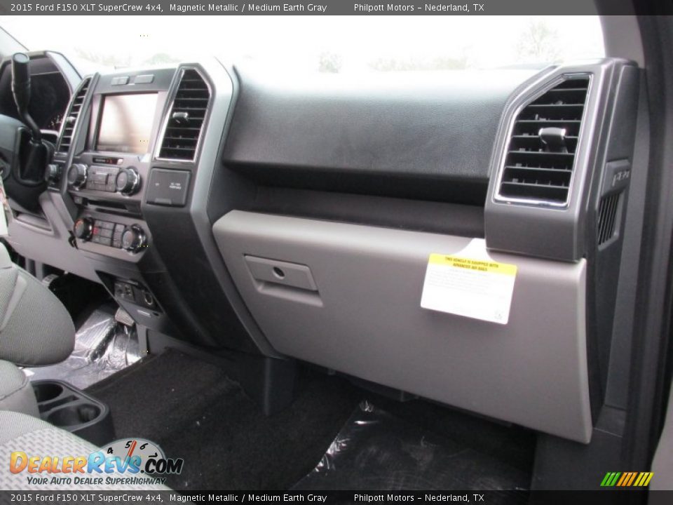 2015 Ford F150 XLT SuperCrew 4x4 Magnetic Metallic / Medium Earth Gray Photo #19