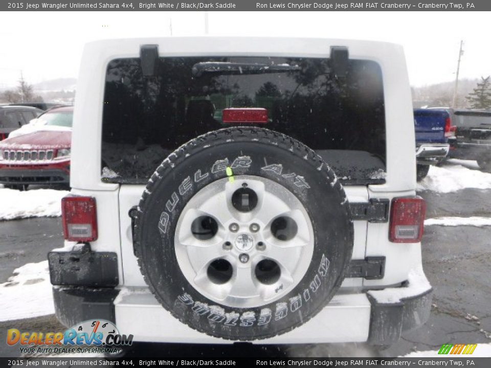 2015 Jeep Wrangler Unlimited Sahara 4x4 Bright White / Black/Dark Saddle Photo #4