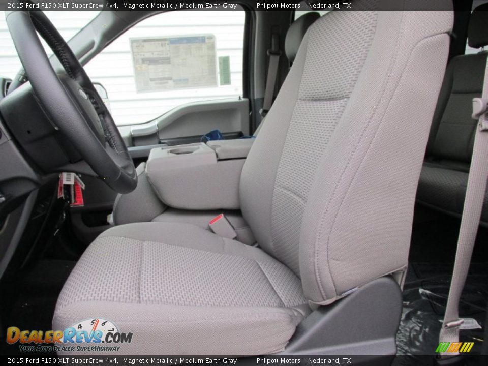 2015 Ford F150 XLT SuperCrew 4x4 Magnetic Metallic / Medium Earth Gray Photo #24