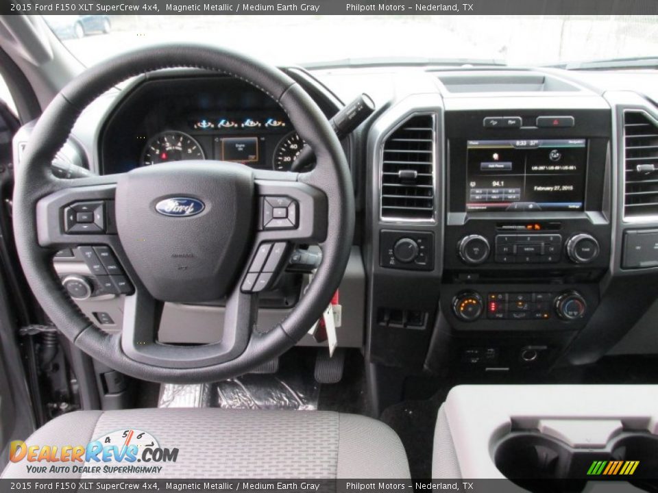 2015 Ford F150 XLT SuperCrew 4x4 Magnetic Metallic / Medium Earth Gray Photo #26