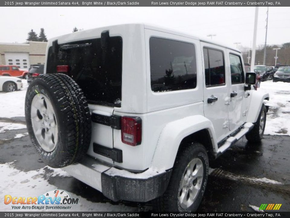 2015 Jeep Wrangler Unlimited Sahara 4x4 Bright White / Black/Dark Saddle Photo #7