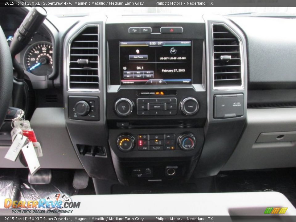 2015 Ford F150 XLT SuperCrew 4x4 Magnetic Metallic / Medium Earth Gray Photo #27