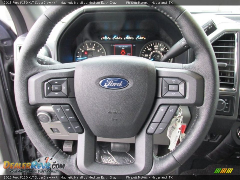 2015 Ford F150 XLT SuperCrew 4x4 Magnetic Metallic / Medium Earth Gray Photo #32