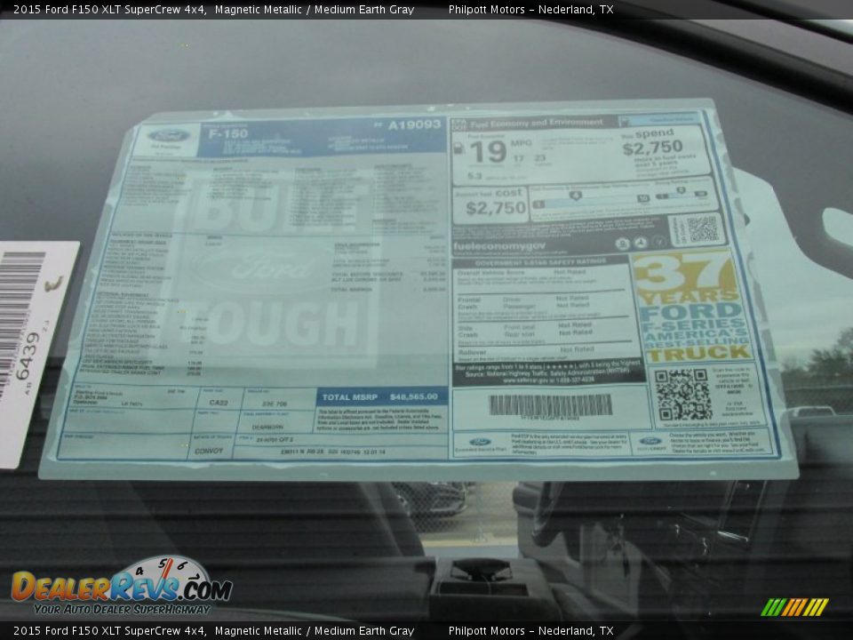 2015 Ford F150 XLT SuperCrew 4x4 Magnetic Metallic / Medium Earth Gray Photo #36