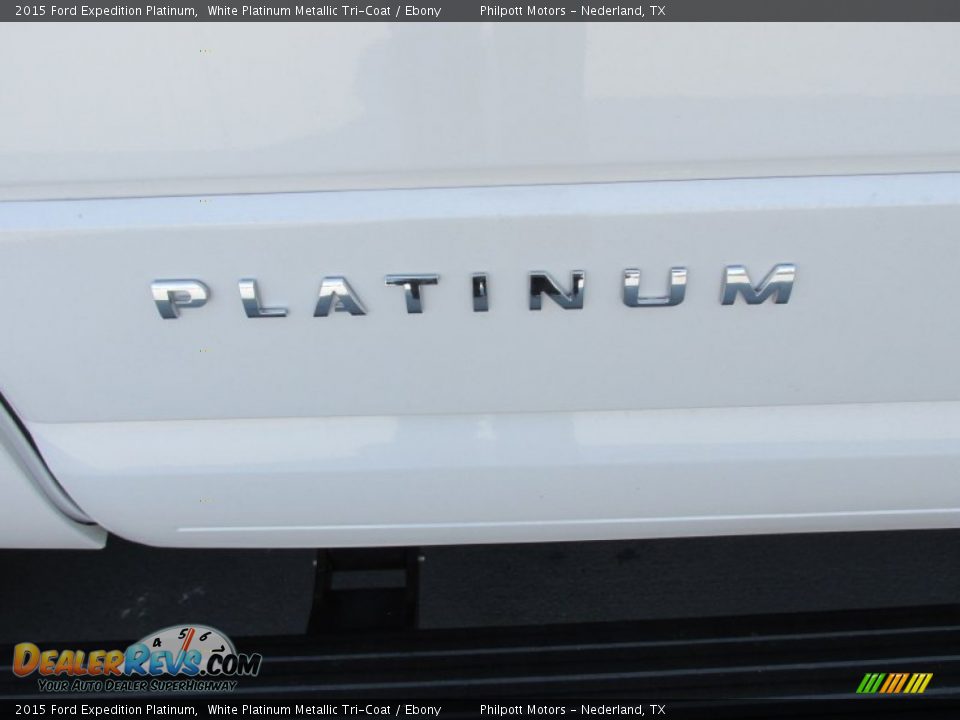 2015 Ford Expedition Platinum White Platinum Metallic Tri-Coat / Ebony Photo #14