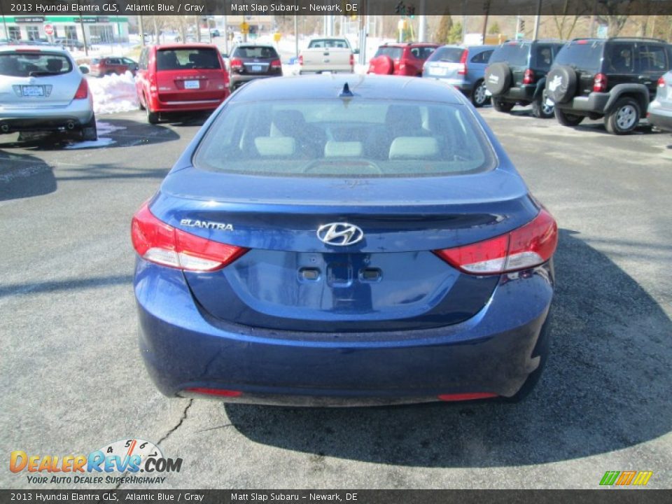 2013 Hyundai Elantra GLS Atlantic Blue / Gray Photo #7