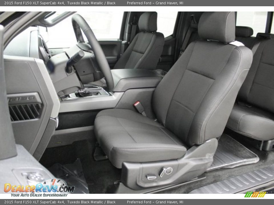 Black Interior - 2015 Ford F150 XLT SuperCab 4x4 Photo #7