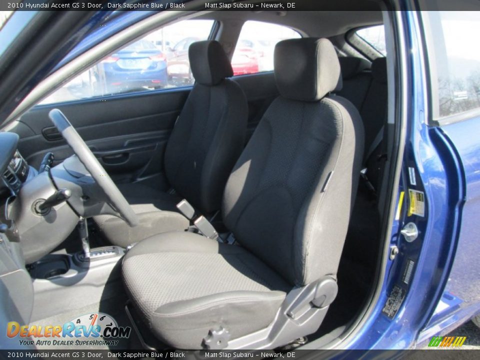 2010 Hyundai Accent GS 3 Door Dark Sapphire Blue / Black Photo #13