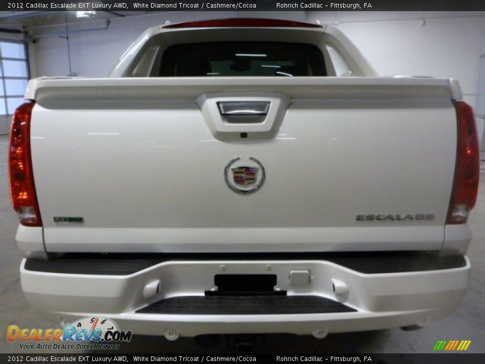 2012 Cadillac Escalade EXT Luxury AWD White Diamond Tricoat / Cashmere/Cocoa Photo #12