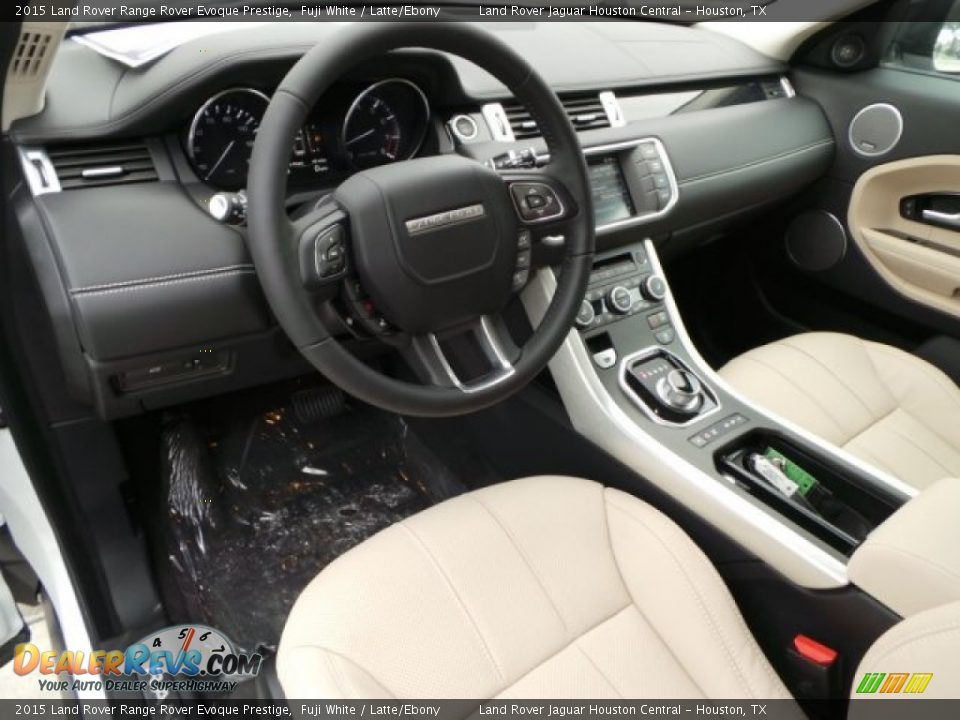 Latte/Ebony Interior - 2015 Land Rover Range Rover Evoque Prestige Photo #14