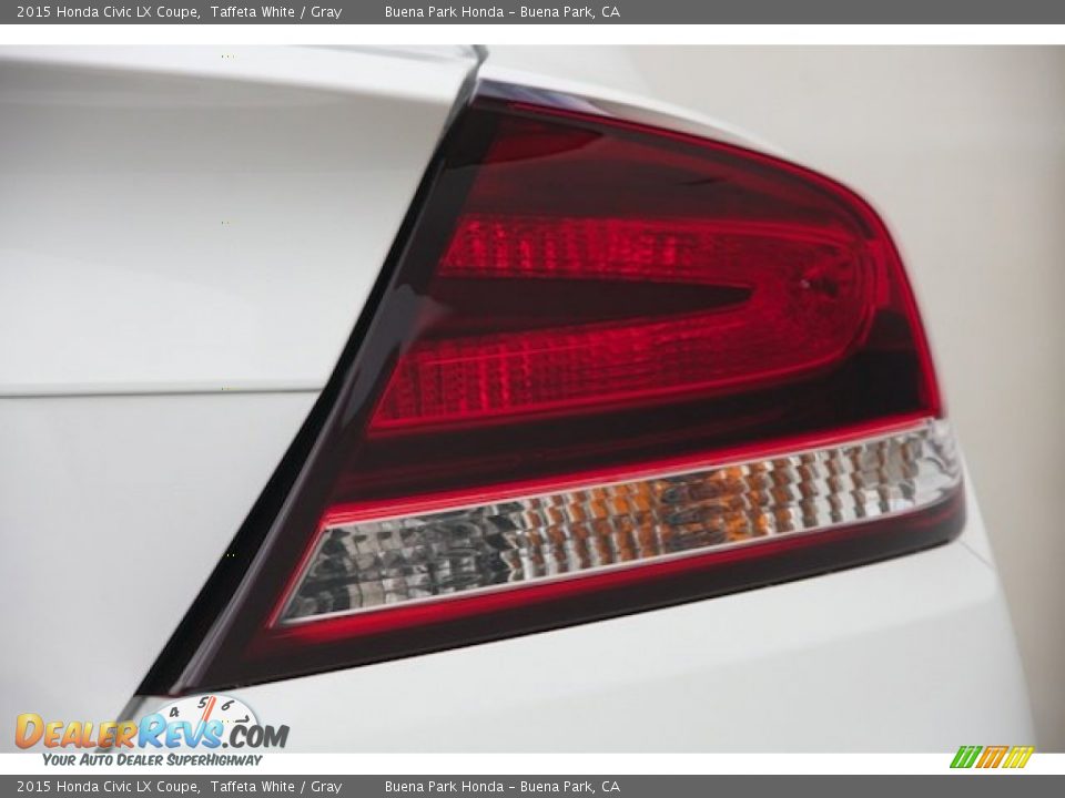 2015 Honda Civic LX Coupe Taffeta White / Gray Photo #4