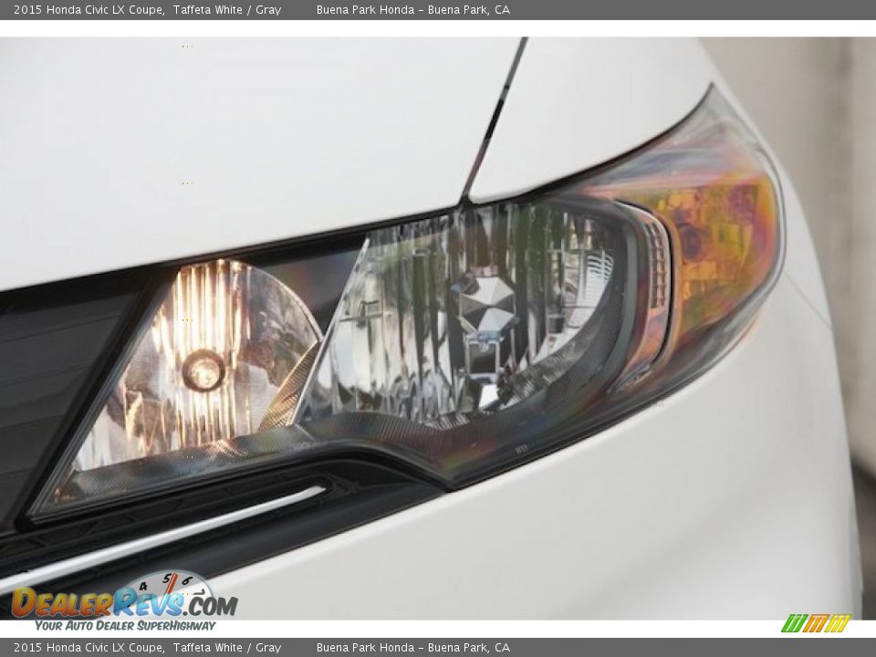 2015 Honda Civic LX Coupe Taffeta White / Gray Photo #5