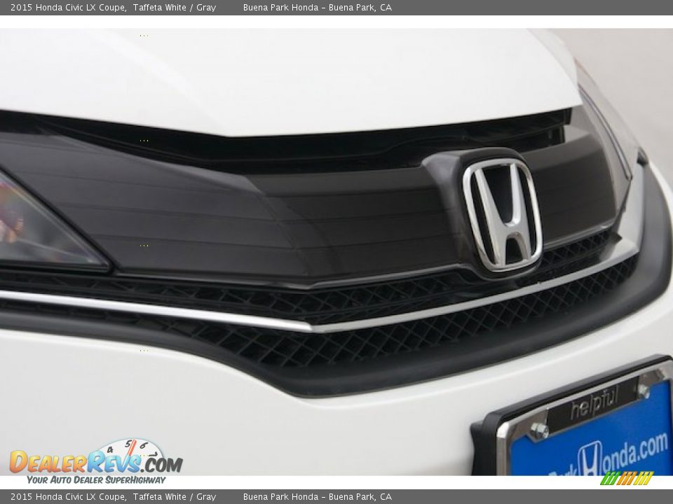 2015 Honda Civic LX Coupe Taffeta White / Gray Photo #6