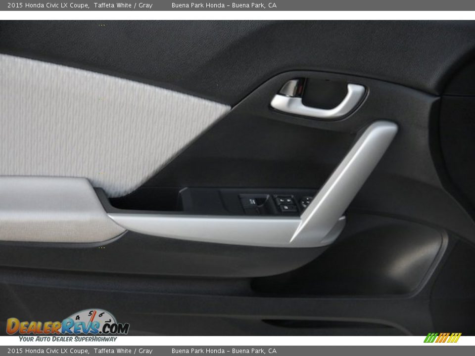 2015 Honda Civic LX Coupe Taffeta White / Gray Photo #9