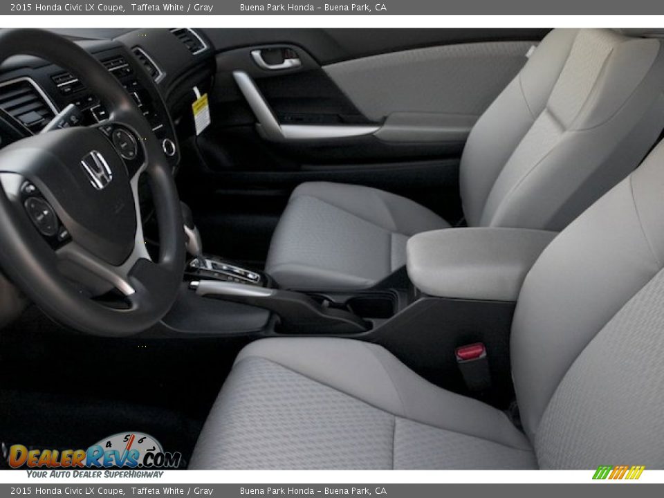 2015 Honda Civic LX Coupe Taffeta White / Gray Photo #10