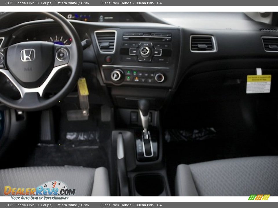 2015 Honda Civic LX Coupe Taffeta White / Gray Photo #14