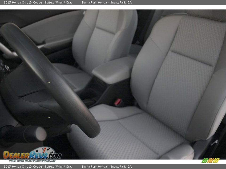 2015 Honda Civic LX Coupe Taffeta White / Gray Photo #15