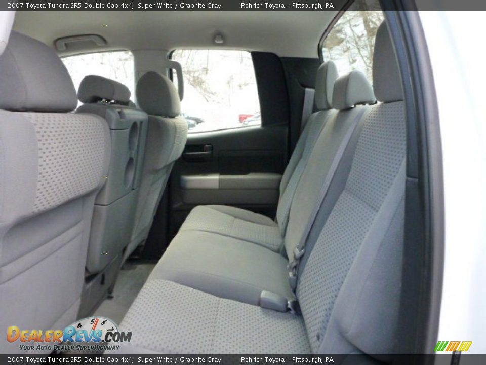 2007 Toyota Tundra SR5 Double Cab 4x4 Super White / Graphite Gray Photo #5