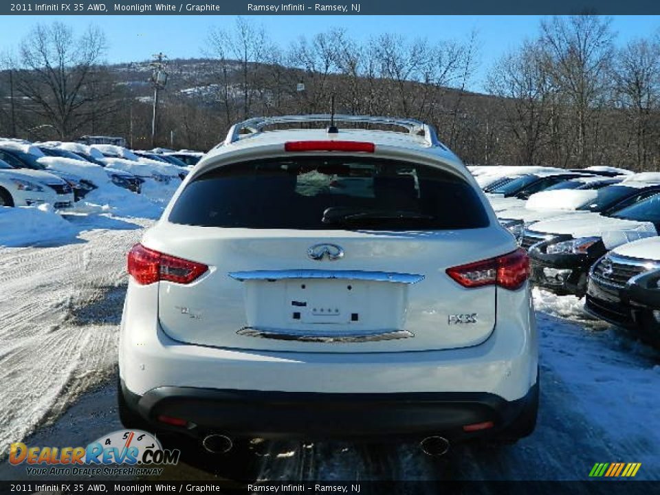 2011 Infiniti FX 35 AWD Moonlight White / Graphite Photo #5