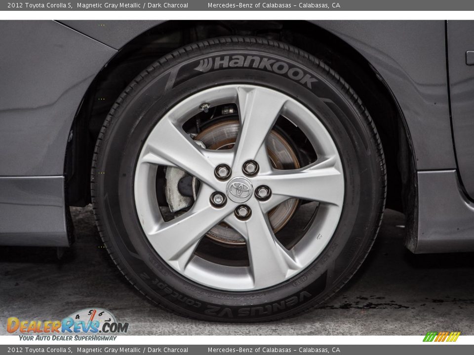 2012 Toyota Corolla S Magnetic Gray Metallic / Dark Charcoal Photo #8