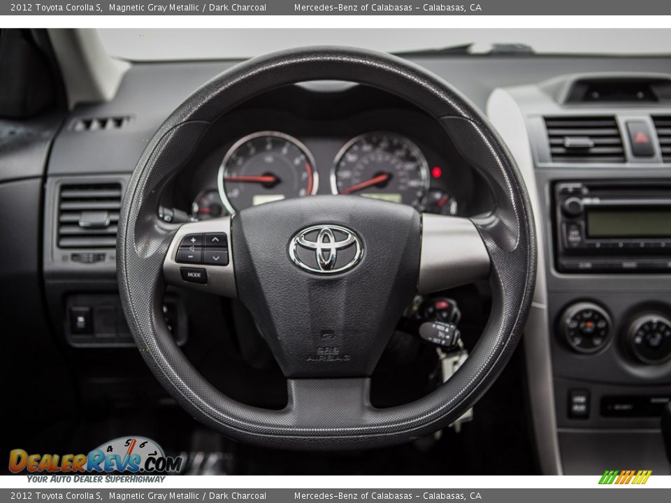 2012 Toyota Corolla S Magnetic Gray Metallic / Dark Charcoal Photo #17