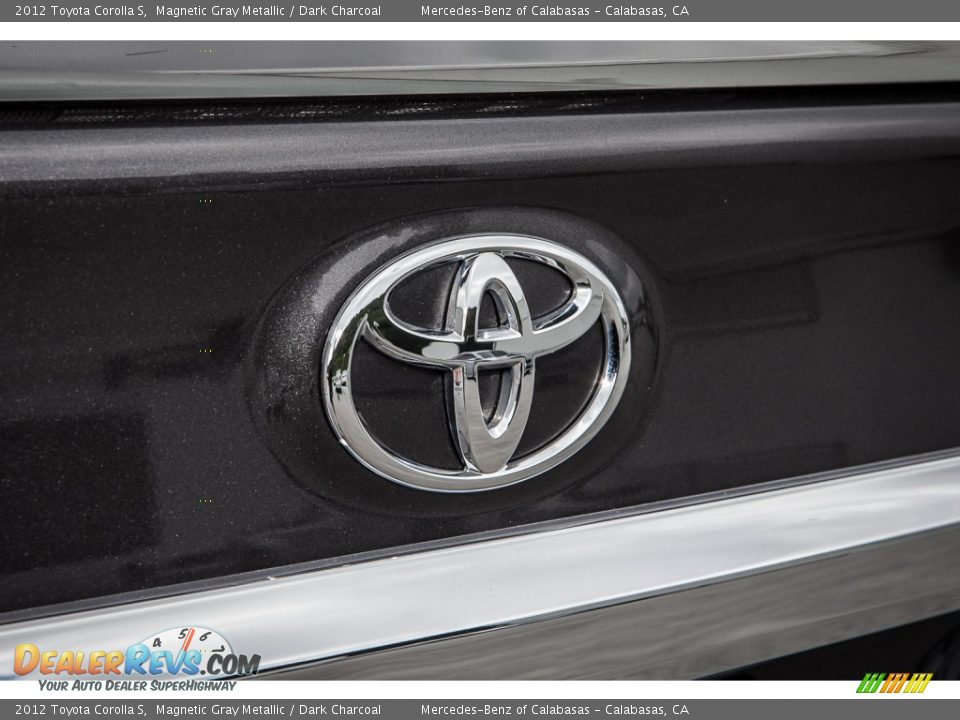 2012 Toyota Corolla S Magnetic Gray Metallic / Dark Charcoal Photo #30