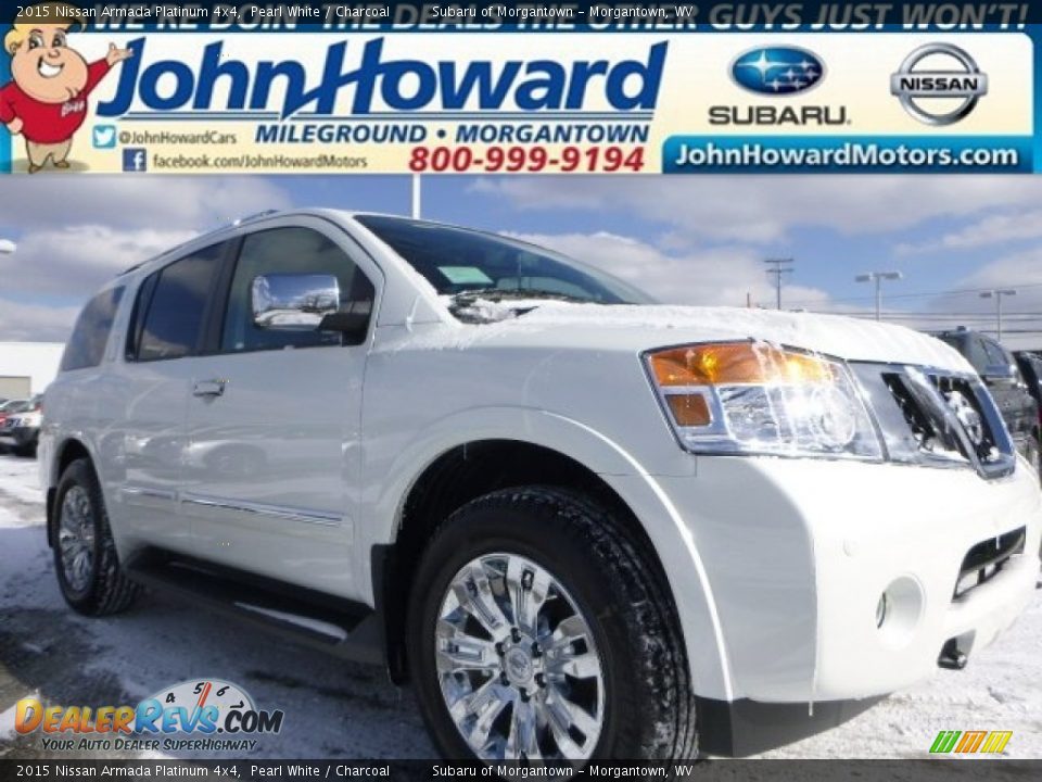 2015 Nissan Armada Platinum 4x4 Pearl White / Charcoal Photo #1