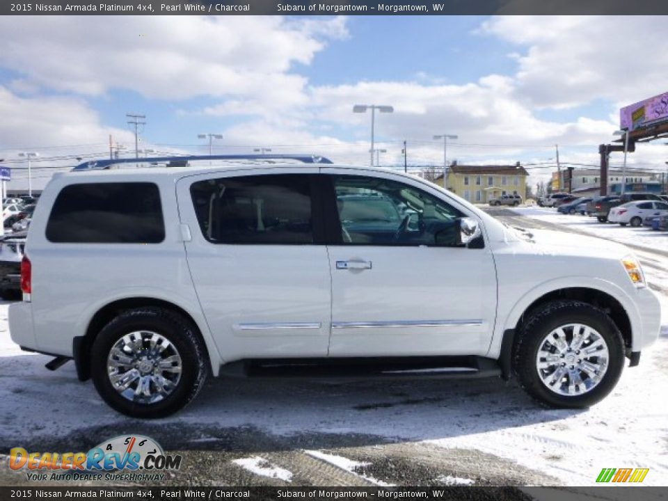 2015 Nissan Armada Platinum 4x4 Pearl White / Charcoal Photo #2
