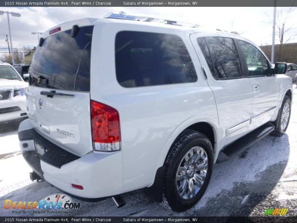 2015 Nissan Armada Platinum 4x4 Pearl White / Charcoal Photo #3