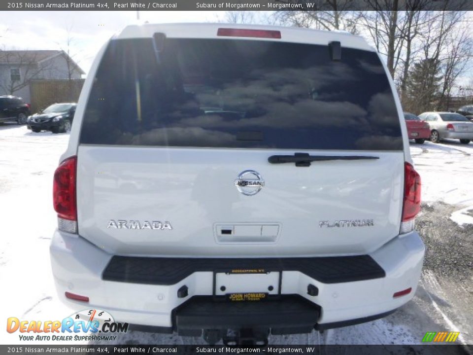 2015 Nissan Armada Platinum 4x4 Pearl White / Charcoal Photo #4
