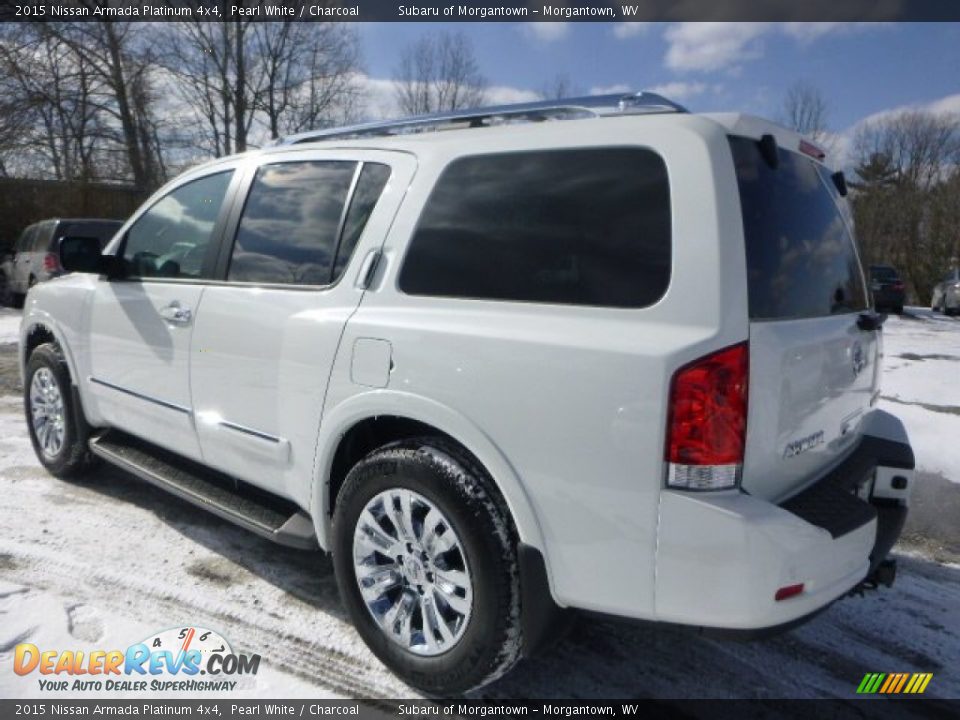 2015 Nissan Armada Platinum 4x4 Pearl White / Charcoal Photo #5