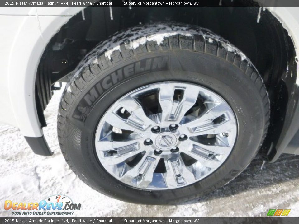2015 Nissan Armada Platinum 4x4 Pearl White / Charcoal Photo #6