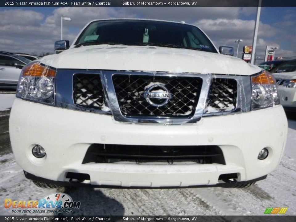 2015 Nissan Armada Platinum 4x4 Pearl White / Charcoal Photo #8