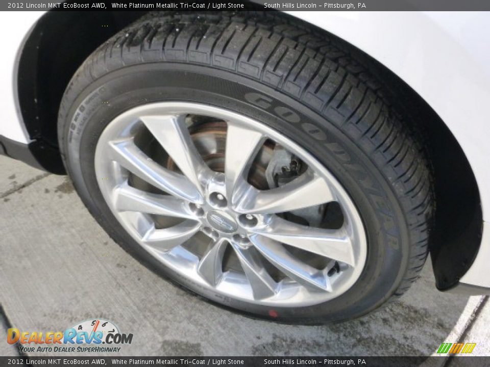 2012 Lincoln MKT EcoBoost AWD White Platinum Metallic Tri-Coat / Light Stone Photo #9