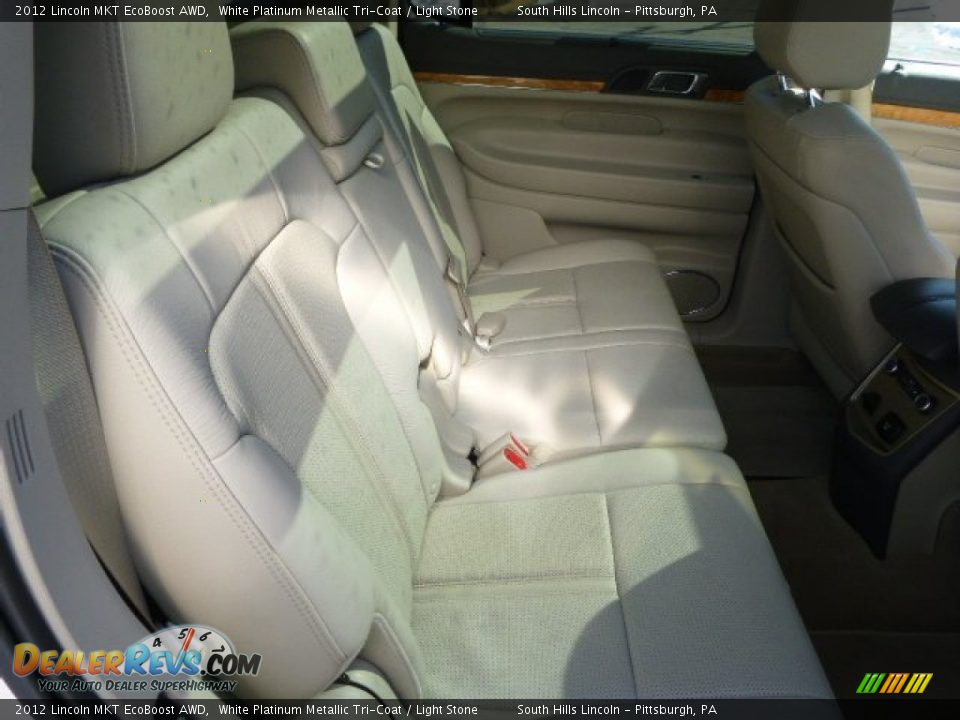2012 Lincoln MKT EcoBoost AWD White Platinum Metallic Tri-Coat / Light Stone Photo #12