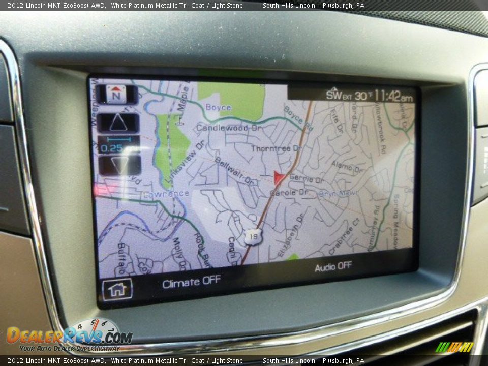 2012 Lincoln MKT EcoBoost AWD White Platinum Metallic Tri-Coat / Light Stone Photo #21