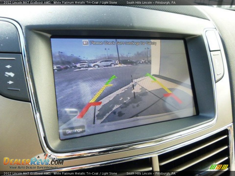 2012 Lincoln MKT EcoBoost AWD White Platinum Metallic Tri-Coat / Light Stone Photo #25