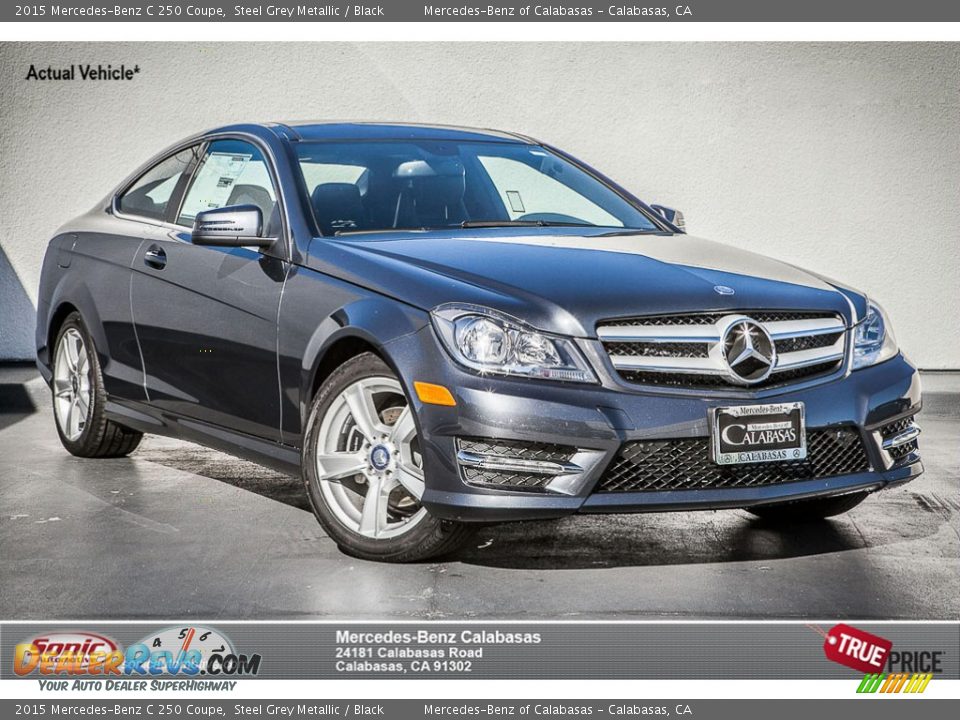 2015 Mercedes-Benz C 250 Coupe Steel Grey Metallic / Black Photo #1